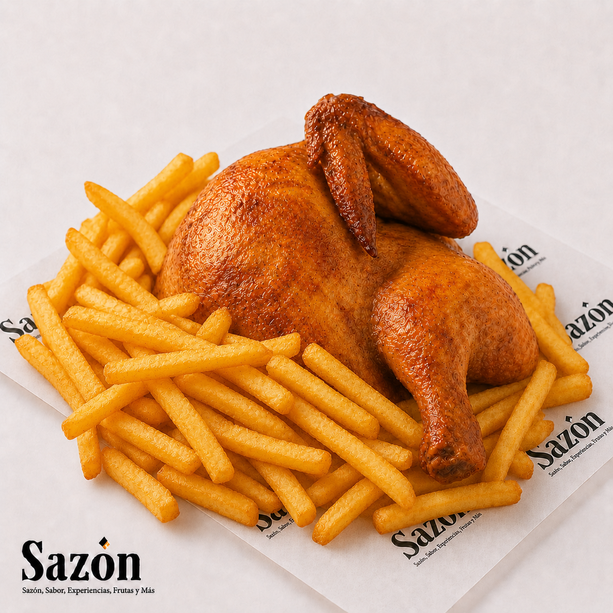 Combo 6: 1/2 Pollo + papas fritas