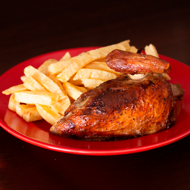 Combo 4: 1/4 Pollo Pechuga + papas pequeñas