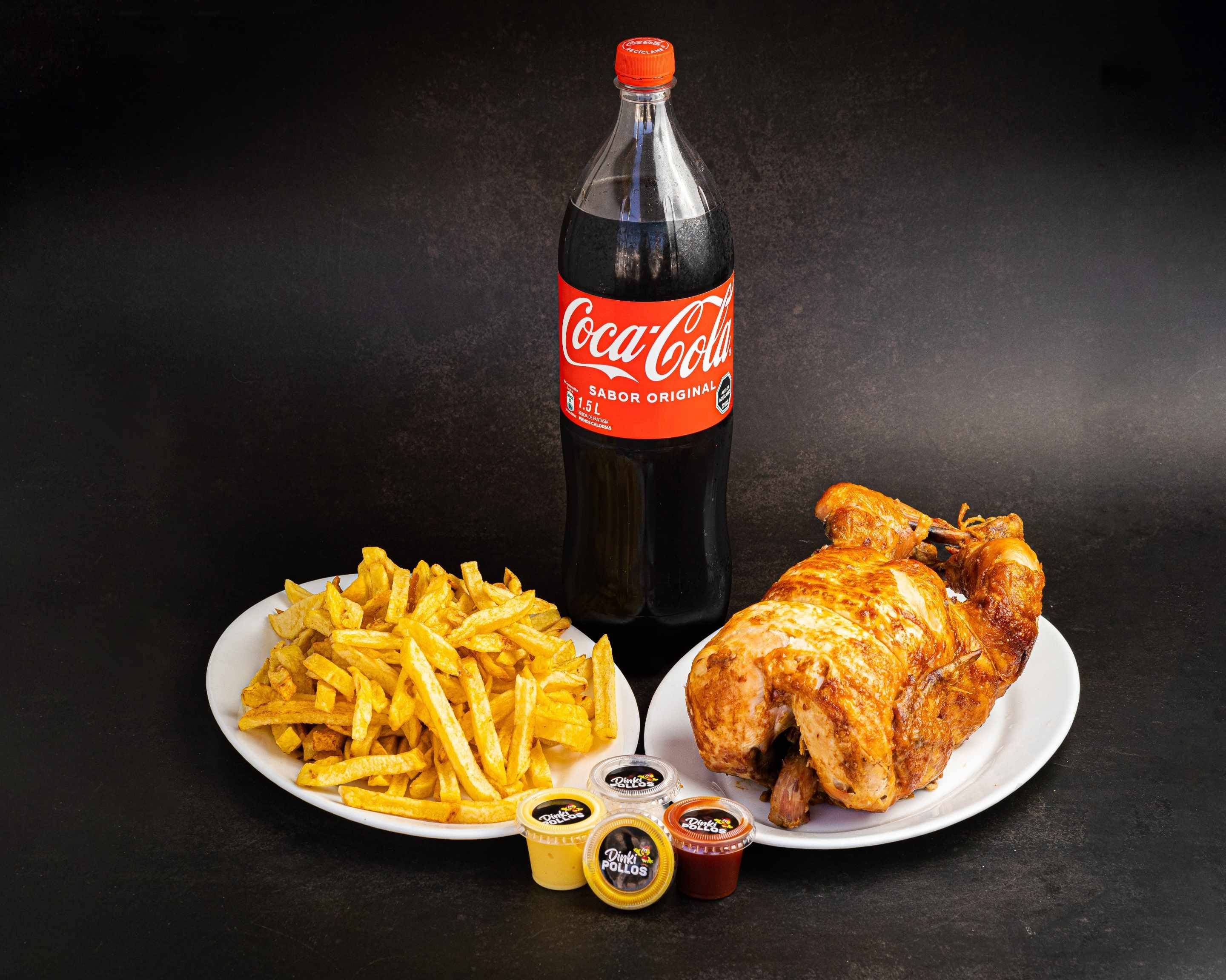 Combo 1: Pollo Entero + Papas Familiares + Bebida 1 1/2
