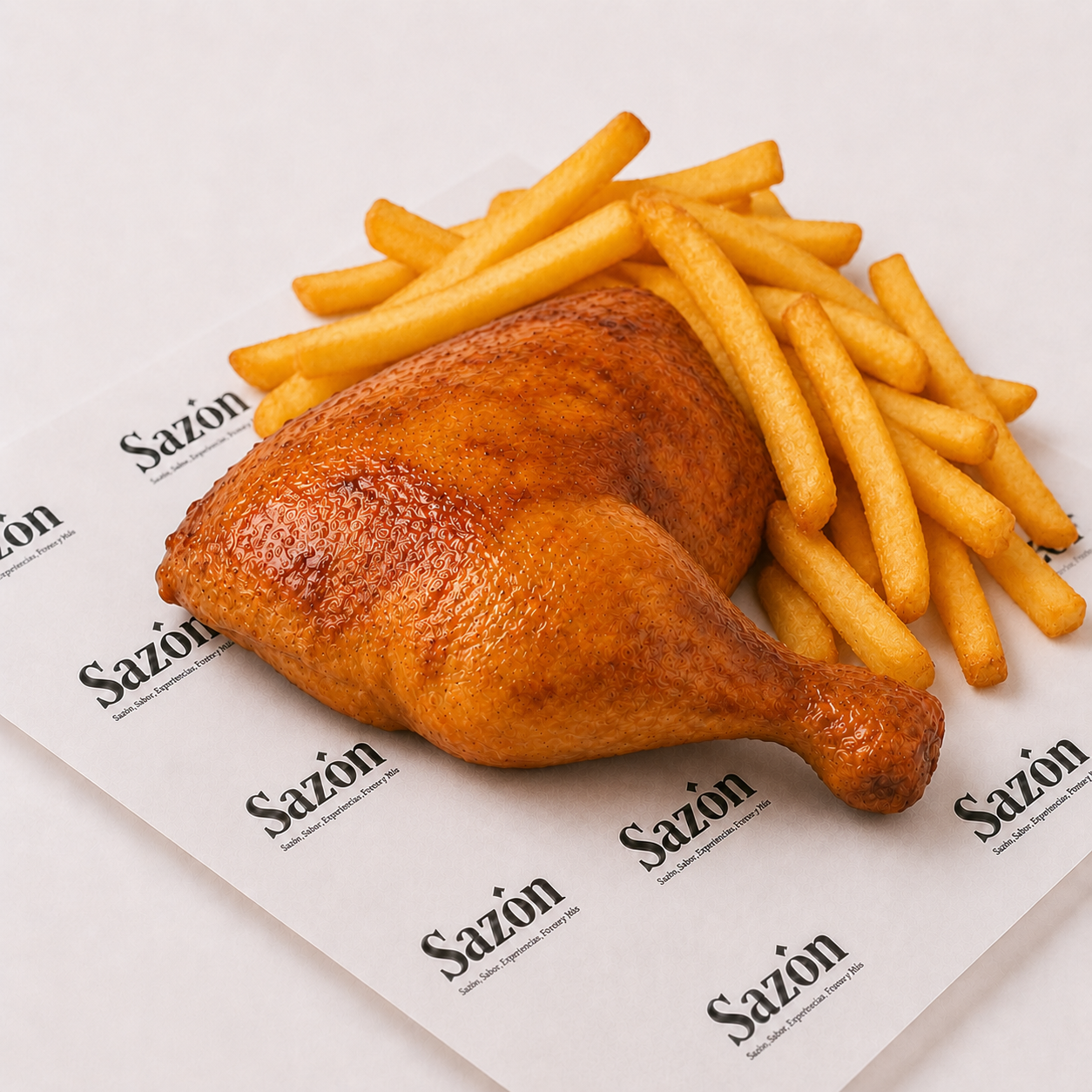 Combo 3: 1/4 Pollo Trutro + papas pequeñas