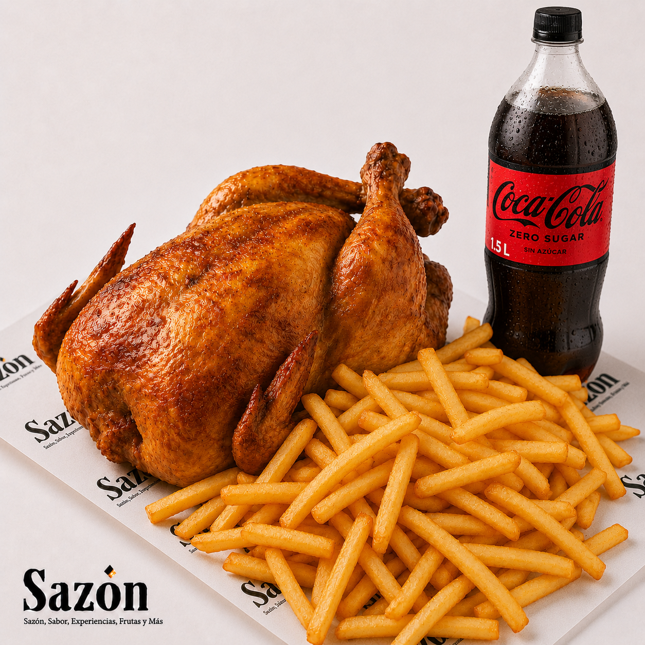 Combo 1: Pollo Entero + Papas Familiares + Bebida 1 1/2