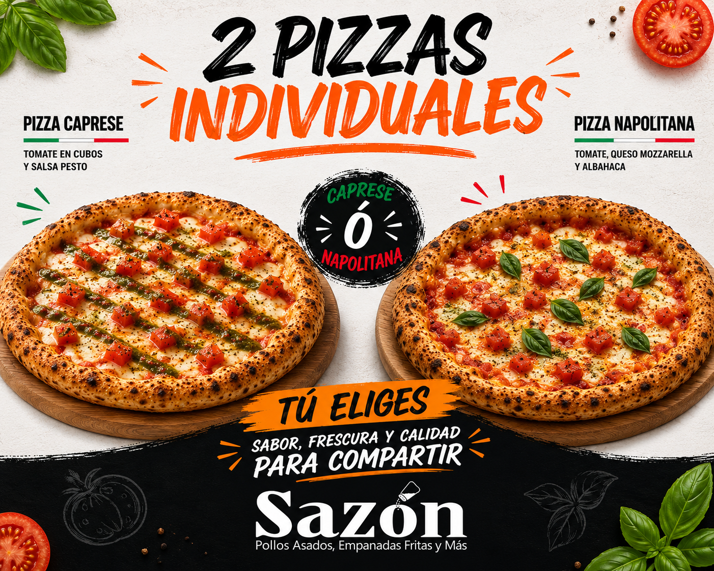Combo 2: 2 Pizzas Individuales